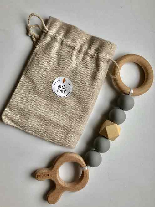 Little Leaf Educational Pendant S (bunny grey)