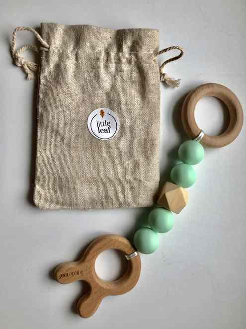 Little Leaf Educational Pendant S (bunny mint)