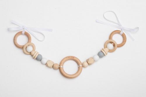Little Leaf Stroller Sensory Chain (grey)