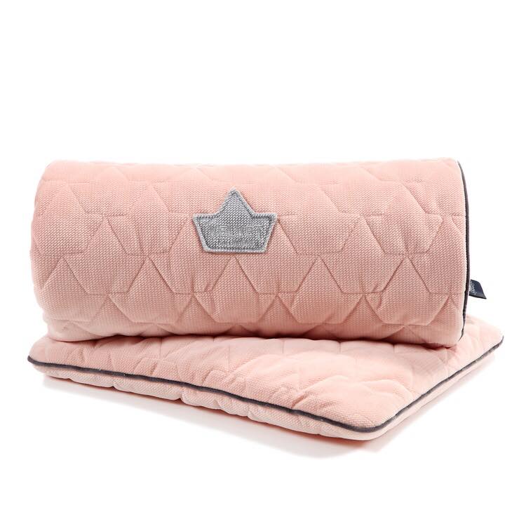 VELVET BLANKET & MID PILLOW | POWDER PINK