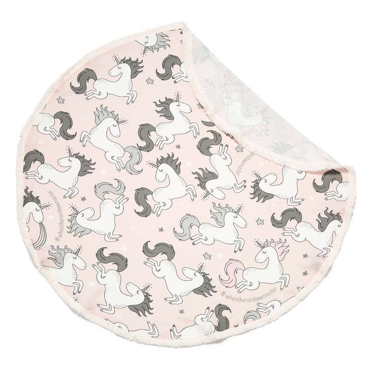 BAMBOO ROUND SWADDLE UNICORN SUGAR BEBE (LARGE)
