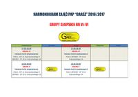 HARMANOGRAM ZAJĘĆ PAP "GRASZ" 2016-2017 GRUPY SŁUPSKIE - V, VI