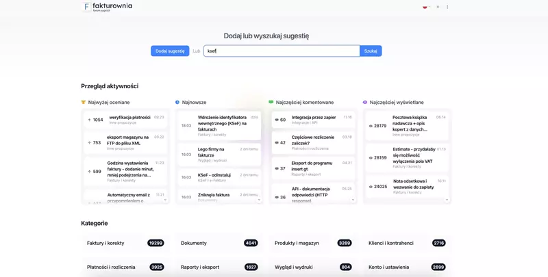 strona główna forum sugestii fakturowni