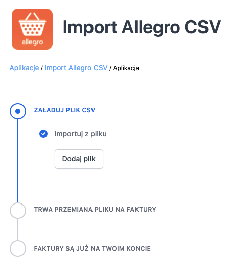 Import Allegro CSV
