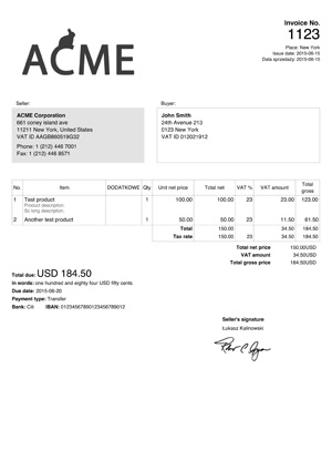 invoice template grey invoiceocean