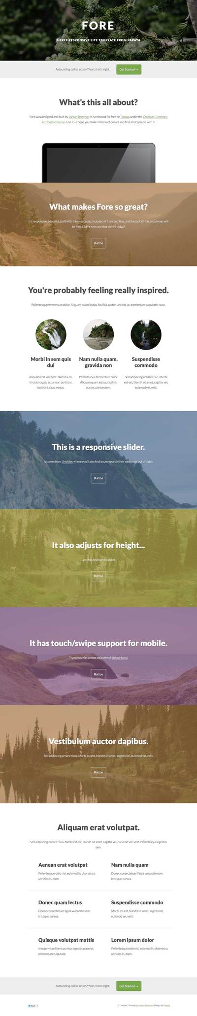 Fore-Responsive one-page