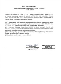 Czasowe (23.12.2024, 24.12.2024 i 27.12.2024) zamknięcie placówki Dziennego Domu "Senior-Wigor" w Tuszynie
