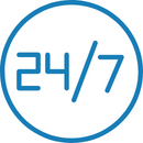 kółko w środku liczby 24 i 7
