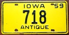 Iowa 1959 Antique Car