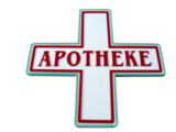 Krzyż APOTHEKE Biały