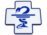 Krzyż białoniebieski mały