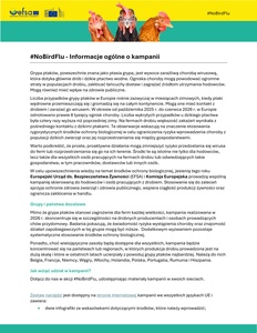 #NoBirdFlu - Informacje ogólne o kampanii