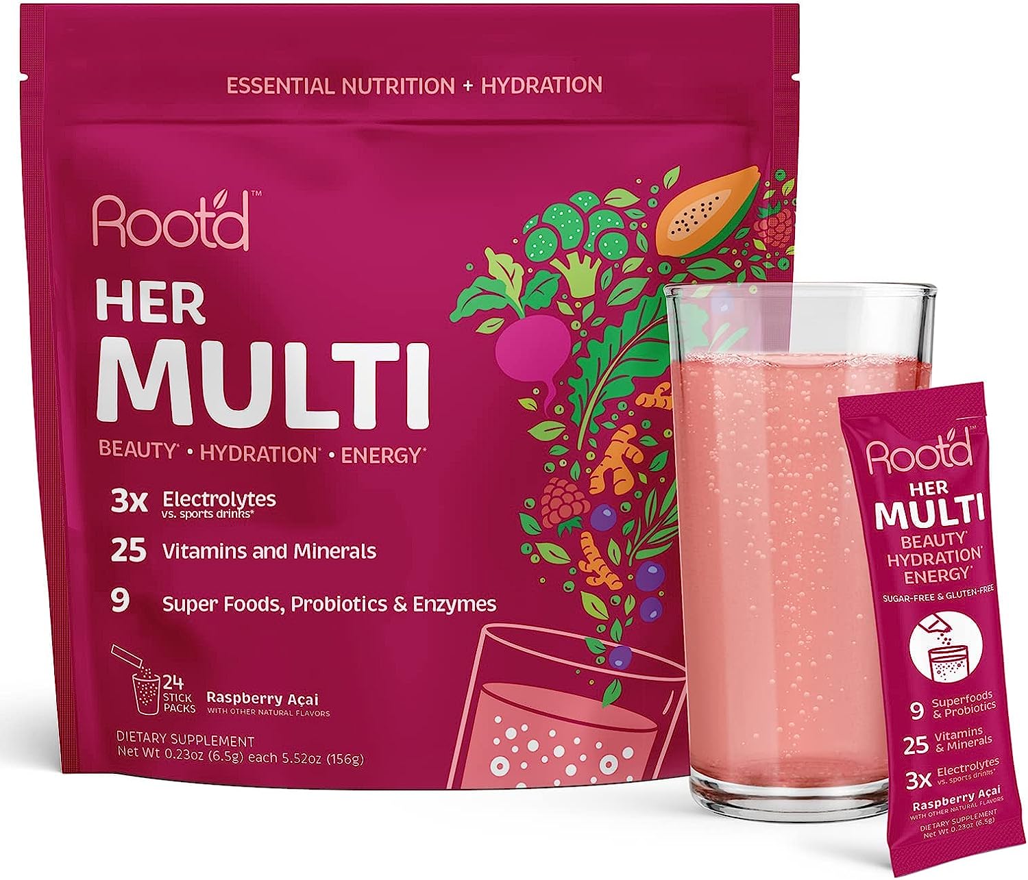 Root'd Powder Multivitamin + Electrolytes for Women