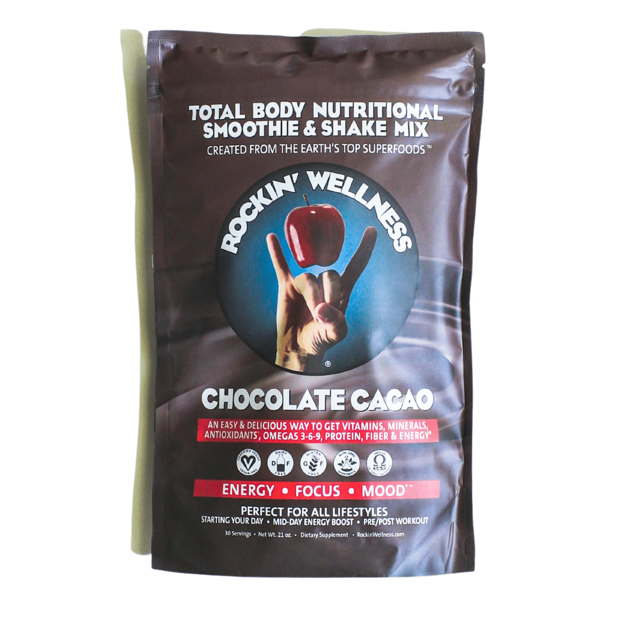 Rockin Wellness Vegan Chocolate Cacao Nutritional Mix