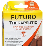 Futuro Therapeutic Firm Open Toe Knee Length Stockings - Large Beige