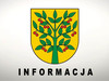 Herb gminy Wiśniew z napisem "Informacja"